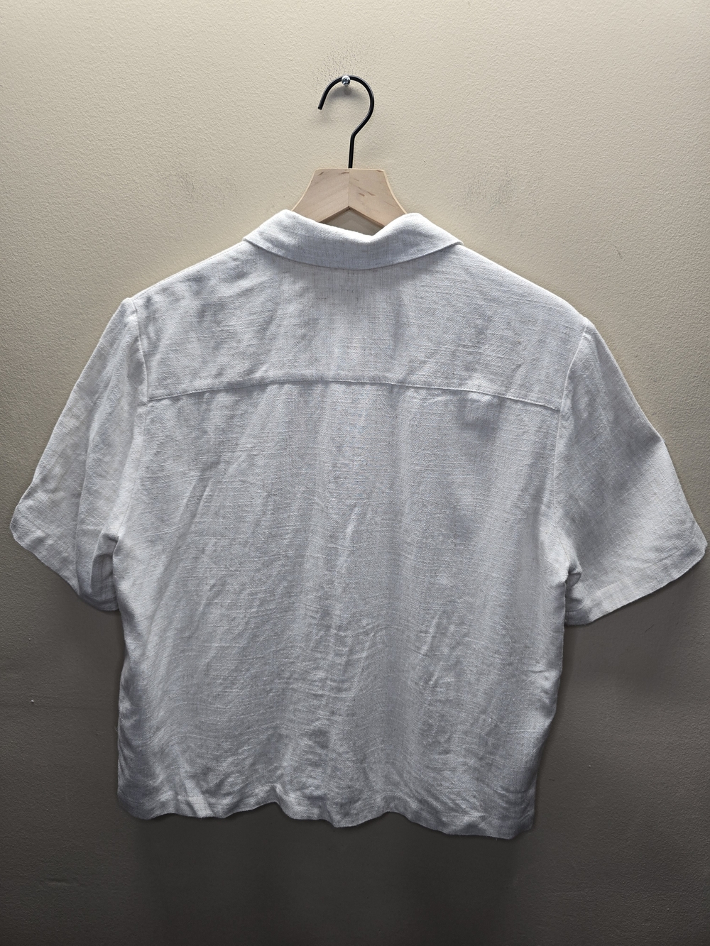 .OBJECT Collectors Item OBJSANNE Linen Short Sleeve Button Down Shirt Size 36 - Picture 8 of 8